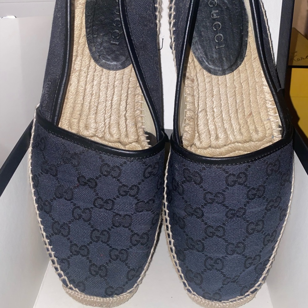 Gucci monogram canvas espadrilles